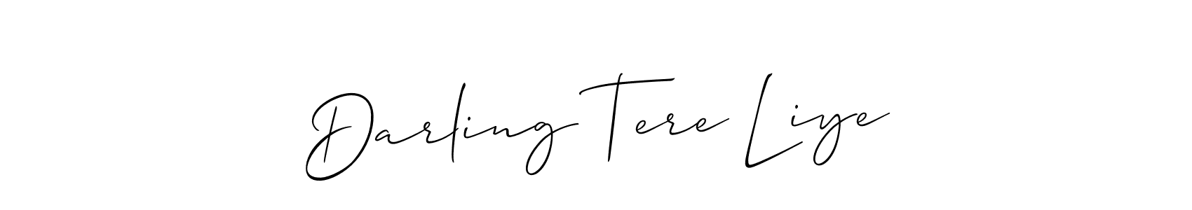 The best way (Allison_Script) to make a short signature is to pick only two or three words in your name. The name Darling Tere Liye include a total of six letters. For converting this name. Darling Tere Liye signature style 2 images and pictures png
