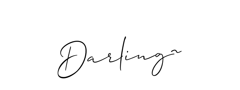 Use a signature maker to create a handwritten signature online. With this signature software, you can design (Allison_Script) your own signature for name Darling~. Darling~ signature style 2 images and pictures png