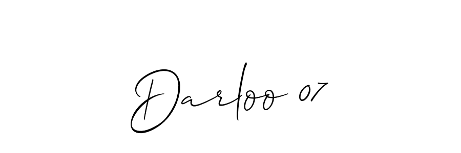 Design your own signature with our free online signature maker. With this signature software, you can create a handwritten (Allison_Script) signature for name Darloo 07. Darloo 07 signature style 2 images and pictures png