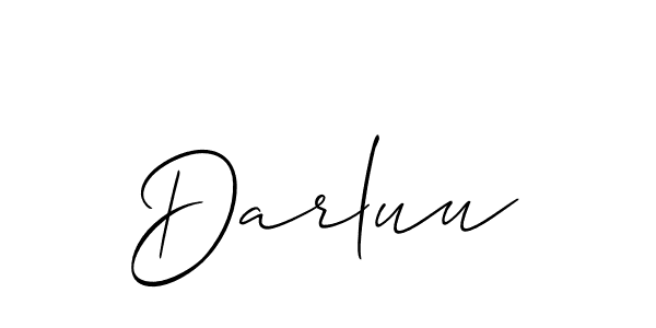 if you are searching for the best signature style for your name Darluu. so please give up your signature search. here we have designed multiple signature styles  using Allison_Script. Darluu signature style 2 images and pictures png