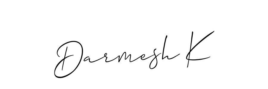 if you are searching for the best signature style for your name Darmesh K. so please give up your signature search. here we have designed multiple signature styles  using Allison_Script. Darmesh K signature style 2 images and pictures png