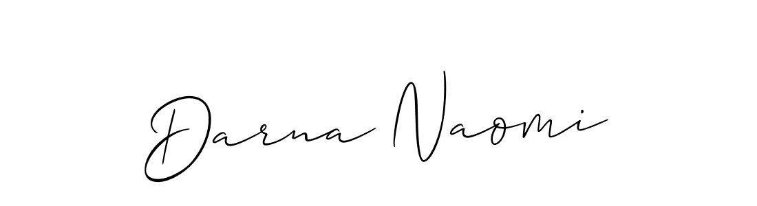 Use a signature maker to create a handwritten signature online. With this signature software, you can design (Allison_Script) your own signature for name Darna Naomi. Darna Naomi signature style 2 images and pictures png
