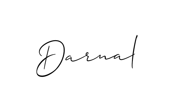 It looks lik you need a new signature style for name Darnal. Design unique handwritten (Allison_Script) signature with our free signature maker in just a few clicks. Darnal signature style 2 images and pictures png