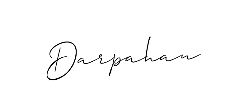 The best way (Allison_Script) to make a short signature is to pick only two or three words in your name. The name Darpahan include a total of six letters. For converting this name. Darpahan signature style 2 images and pictures png