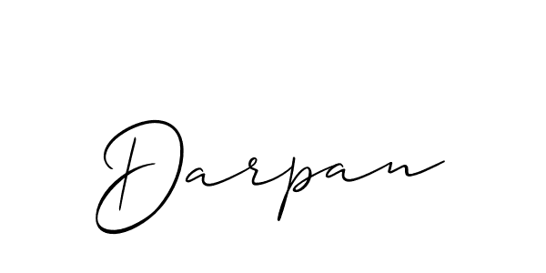 Make a beautiful signature design for name Darpan. With this signature (Allison_Script) style, you can create a handwritten signature for free. Darpan signature style 2 images and pictures png