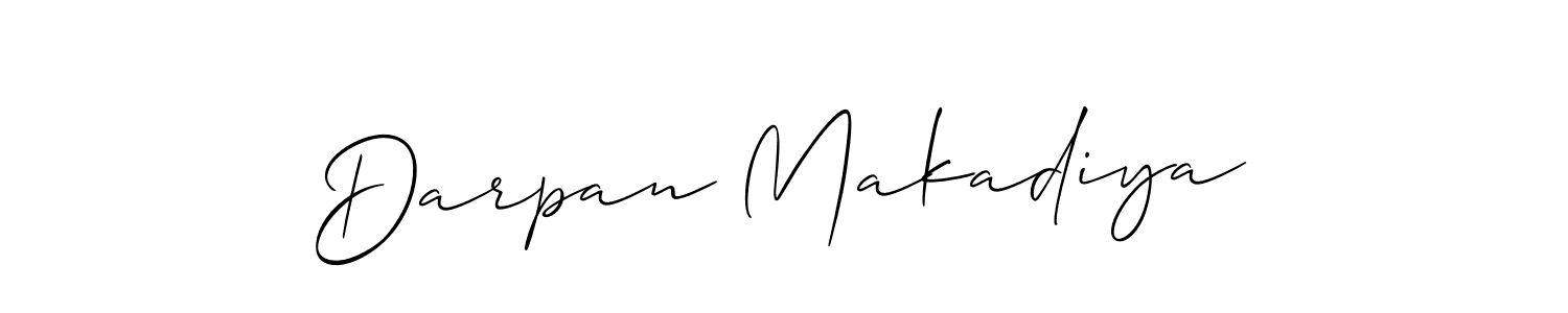 Similarly Allison_Script is the best handwritten signature design. Signature creator online .You can use it as an online autograph creator for name Darpan Makadiya. Darpan Makadiya signature style 2 images and pictures png