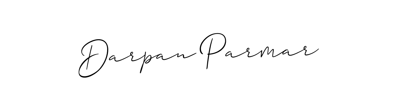 Use a signature maker to create a handwritten signature online. With this signature software, you can design (Allison_Script) your own signature for name Darpan Parmar. Darpan Parmar signature style 2 images and pictures png