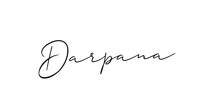 Design your own signature with our free online signature maker. With this signature software, you can create a handwritten (Allison_Script) signature for name Darpana. Darpana signature style 2 images and pictures png