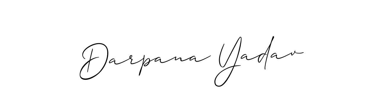 Create a beautiful signature design for name Darpana Yadav. With this signature (Allison_Script) fonts, you can make a handwritten signature for free. Darpana Yadav signature style 2 images and pictures png