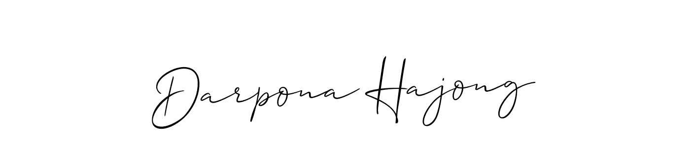 How to make Darpona Hajong name signature. Use Allison_Script style for creating short signs online. This is the latest handwritten sign. Darpona Hajong signature style 2 images and pictures png