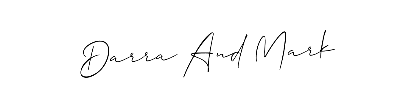 Create a beautiful signature design for name Darra And Mark. With this signature (Allison_Script) fonts, you can make a handwritten signature for free. Darra And Mark signature style 2 images and pictures png