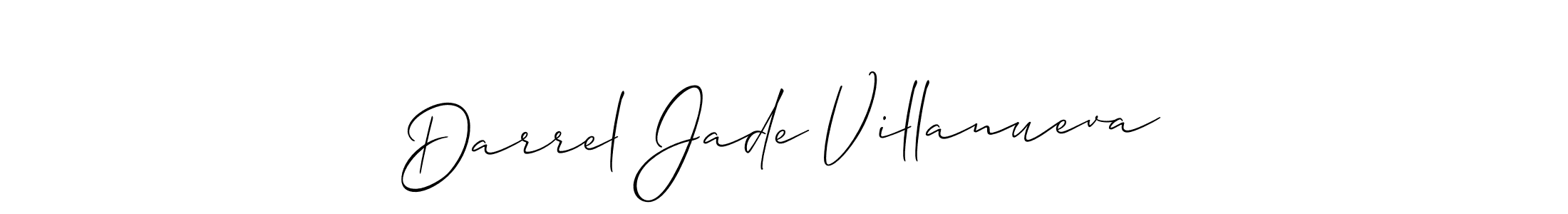 Also You can easily find your signature by using the search form. We will create Darrel Jade Villanueva name handwritten signature images for you free of cost using Allison_Script sign style. Darrel Jade Villanueva signature style 2 images and pictures png