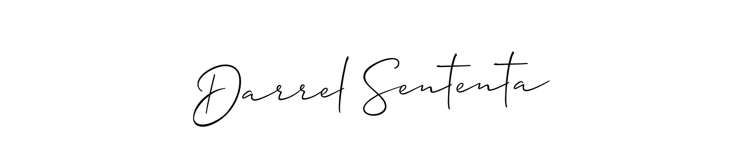 Darrel Sententa stylish signature style. Best Handwritten Sign (Allison_Script) for my name. Handwritten Signature Collection Ideas for my name Darrel Sententa. Darrel Sententa signature style 2 images and pictures png