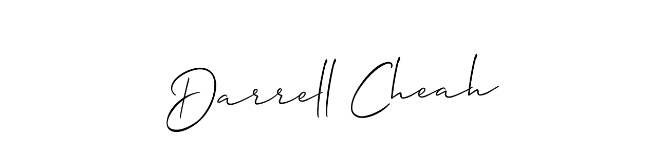 How to make Darrell Cheah name signature. Use Allison_Script style for creating short signs online. This is the latest handwritten sign. Darrell Cheah signature style 2 images and pictures png