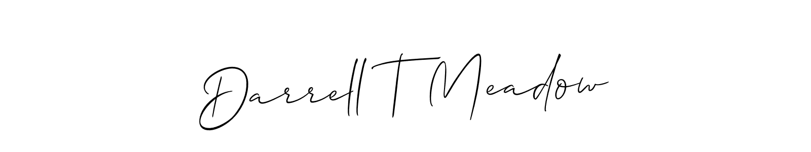 How to make Darrell T Meadow signature? Allison_Script is a professional autograph style. Create handwritten signature for Darrell T Meadow name. Darrell T Meadow signature style 2 images and pictures png