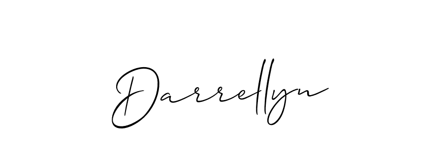 Darrellyn stylish signature style. Best Handwritten Sign (Allison_Script) for my name. Handwritten Signature Collection Ideas for my name Darrellyn. Darrellyn signature style 2 images and pictures png