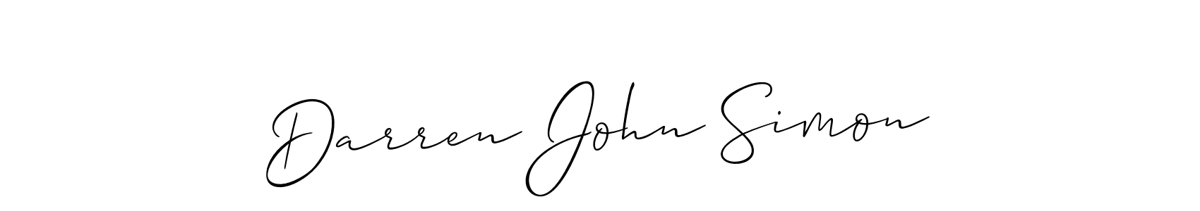 Allison_Script is a professional signature style that is perfect for those who want to add a touch of class to their signature. It is also a great choice for those who want to make their signature more unique. Get Darren John Simon name to fancy signature for free. Darren John Simon signature style 2 images and pictures png