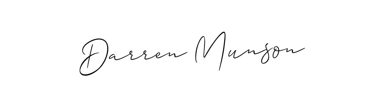 Darren Munson stylish signature style. Best Handwritten Sign (Allison_Script) for my name. Handwritten Signature Collection Ideas for my name Darren Munson. Darren Munson signature style 2 images and pictures png