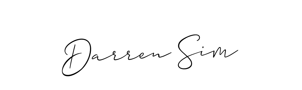 This is the best signature style for the Darren Sim name. Also you like these signature font (Allison_Script). Mix name signature. Darren Sim signature style 2 images and pictures png