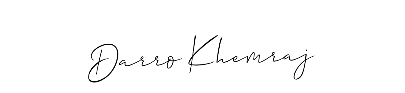 Allison_Script is a professional signature style that is perfect for those who want to add a touch of class to their signature. It is also a great choice for those who want to make their signature more unique. Get Darro Khemraj name to fancy signature for free. Darro Khemraj signature style 2 images and pictures png