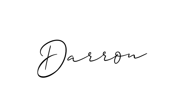 Use a signature maker to create a handwritten signature online. With this signature software, you can design (Allison_Script) your own signature for name Darron. Darron signature style 2 images and pictures png