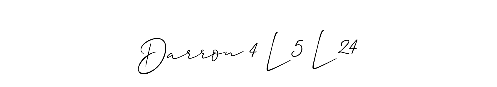 if you are searching for the best signature style for your name Darron 4 L 5 L 24. so please give up your signature search. here we have designed multiple signature styles  using Allison_Script. Darron 4 L 5 L 24 signature style 2 images and pictures png