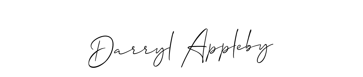 Similarly Allison_Script is the best handwritten signature design. Signature creator online .You can use it as an online autograph creator for name Darryl Appleby. Darryl Appleby signature style 2 images and pictures png