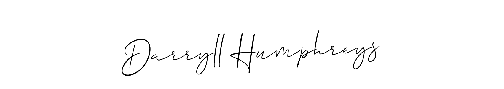 The best way (Allison_Script) to make a short signature is to pick only two or three words in your name. The name Darryll Humphreys include a total of six letters. For converting this name. Darryll Humphreys signature style 2 images and pictures png
