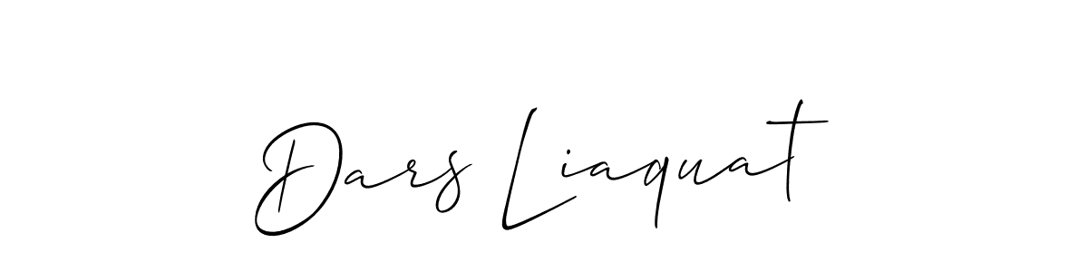 Make a beautiful signature design for name Dars Liaquat. With this signature (Allison_Script) style, you can create a handwritten signature for free. Dars Liaquat signature style 2 images and pictures png