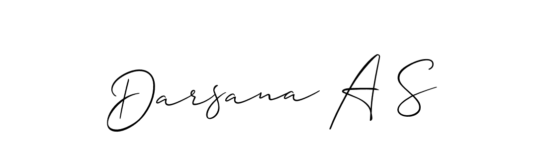 Make a beautiful signature design for name Darsana A S. Use this online signature maker to create a handwritten signature for free. Darsana A S signature style 2 images and pictures png