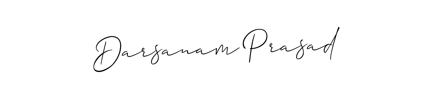 Darsanam Prasad stylish signature style. Best Handwritten Sign (Allison_Script) for my name. Handwritten Signature Collection Ideas for my name Darsanam Prasad. Darsanam Prasad signature style 2 images and pictures png