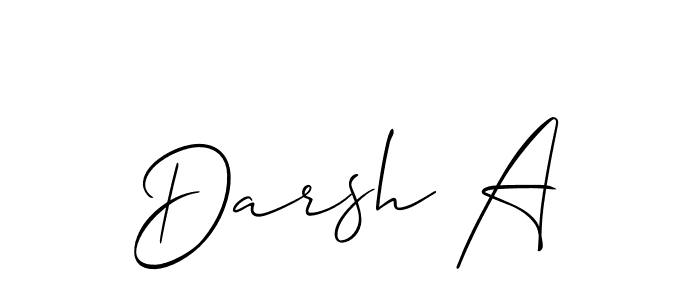 if you are searching for the best signature style for your name Darsh A. so please give up your signature search. here we have designed multiple signature styles  using Allison_Script. Darsh A signature style 2 images and pictures png