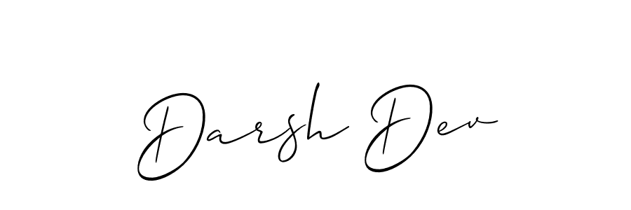How to Draw Darsh Dev signature style? Allison_Script is a latest design signature styles for name Darsh Dev. Darsh Dev signature style 2 images and pictures png