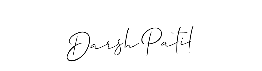 Use a signature maker to create a handwritten signature online. With this signature software, you can design (Allison_Script) your own signature for name Darsh Patil. Darsh Patil signature style 2 images and pictures png