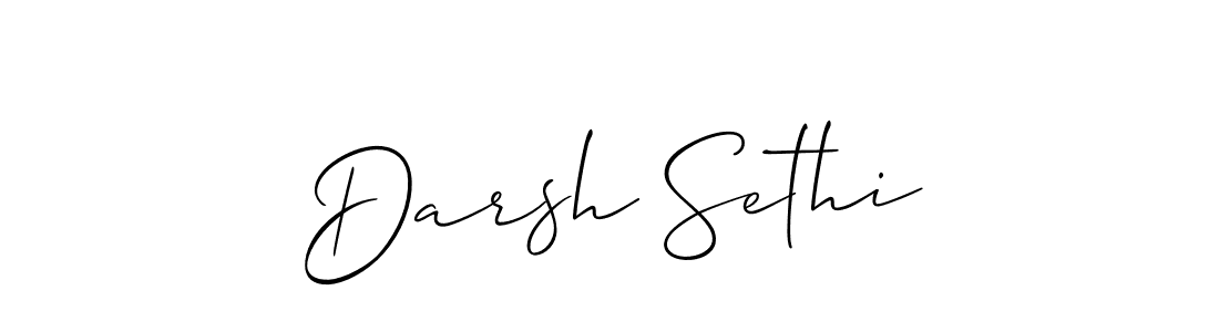 Also we have Darsh Sethi name is the best signature style. Create professional handwritten signature collection using Allison_Script autograph style. Darsh Sethi signature style 2 images and pictures png