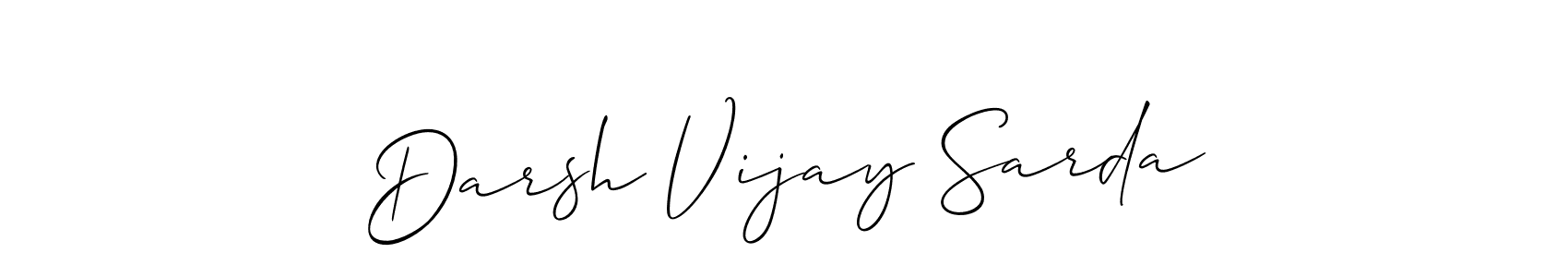 How to Draw Darsh Vijay Sarda signature style? Allison_Script is a latest design signature styles for name Darsh Vijay Sarda. Darsh Vijay Sarda signature style 2 images and pictures png