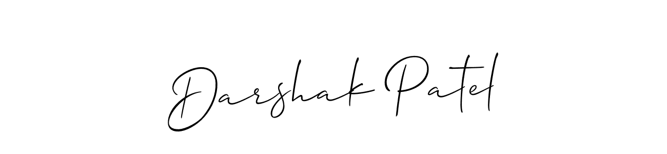 Make a short Darshak Patel signature style. Manage your documents anywhere anytime using Allison_Script. Create and add eSignatures, submit forms, share and send files easily. Darshak Patel signature style 2 images and pictures png