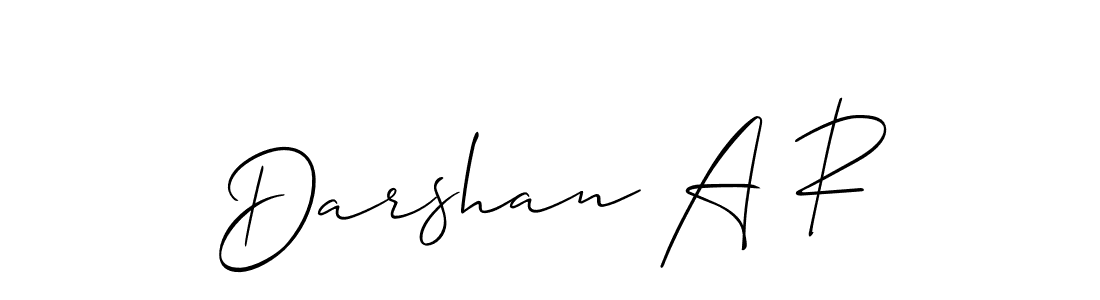 This is the best signature style for the Darshan A R name. Also you like these signature font (Allison_Script). Mix name signature. Darshan A R signature style 2 images and pictures png