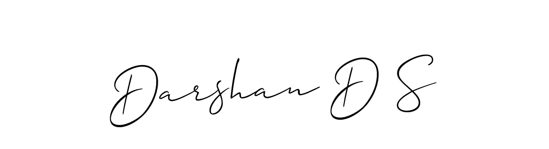 It looks lik you need a new signature style for name Darshan D S. Design unique handwritten (Allison_Script) signature with our free signature maker in just a few clicks. Darshan D S signature style 2 images and pictures png