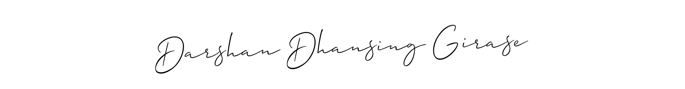 How to make Darshan Dhansing Girase name signature. Use Allison_Script style for creating short signs online. This is the latest handwritten sign. Darshan Dhansing Girase signature style 2 images and pictures png