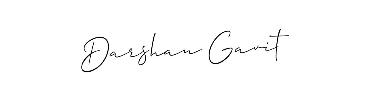 Design your own signature with our free online signature maker. With this signature software, you can create a handwritten (Allison_Script) signature for name Darshan Gavit. Darshan Gavit signature style 2 images and pictures png