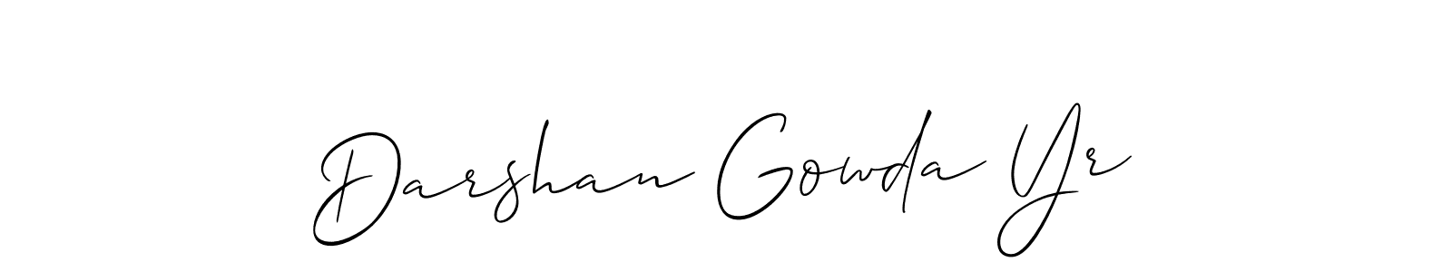 Design your own signature with our free online signature maker. With this signature software, you can create a handwritten (Allison_Script) signature for name Darshan Gowda Yr. Darshan Gowda Yr signature style 2 images and pictures png