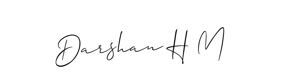 Darshan H M stylish signature style. Best Handwritten Sign (Allison_Script) for my name. Handwritten Signature Collection Ideas for my name Darshan H M. Darshan H M signature style 2 images and pictures png