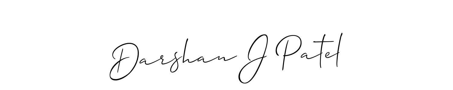 Design your own signature with our free online signature maker. With this signature software, you can create a handwritten (Allison_Script) signature for name Darshan J Patel. Darshan J Patel signature style 2 images and pictures png