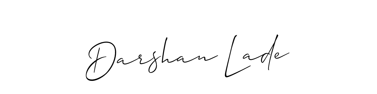 How to make Darshan Lade name signature. Use Allison_Script style for creating short signs online. This is the latest handwritten sign. Darshan Lade signature style 2 images and pictures png