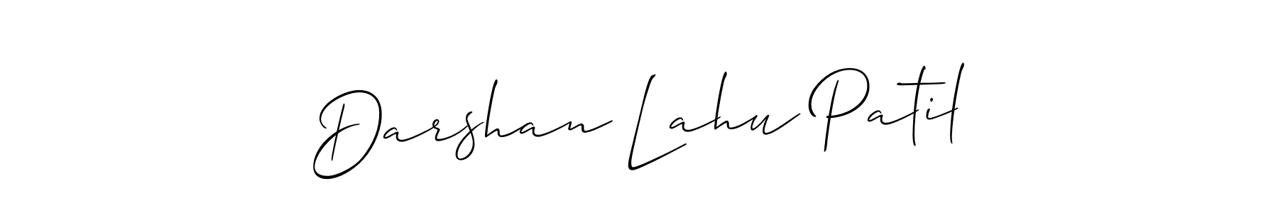 Create a beautiful signature design for name Darshan Lahu Patil. With this signature (Allison_Script) fonts, you can make a handwritten signature for free. Darshan Lahu Patil signature style 2 images and pictures png
