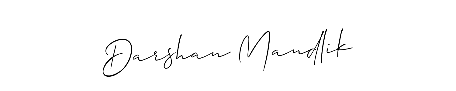 Make a short Darshan Mandlik signature style. Manage your documents anywhere anytime using Allison_Script. Create and add eSignatures, submit forms, share and send files easily. Darshan Mandlik signature style 2 images and pictures png