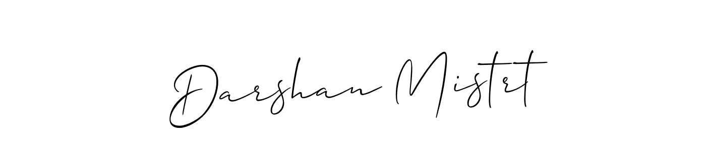 It looks lik you need a new signature style for name Darshan Mistrt. Design unique handwritten (Allison_Script) signature with our free signature maker in just a few clicks. Darshan Mistrt signature style 2 images and pictures png