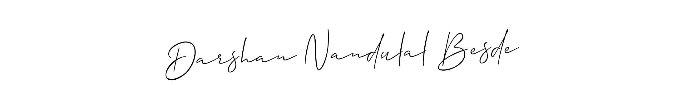 Similarly Allison_Script is the best handwritten signature design. Signature creator online .You can use it as an online autograph creator for name Darshan Nandulal Besde. Darshan Nandulal Besde signature style 2 images and pictures png