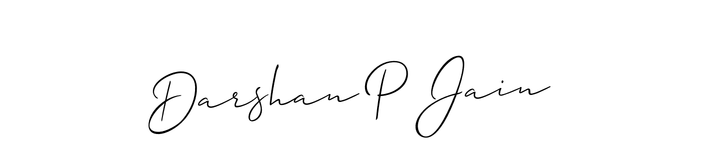 Darshan P Jain stylish signature style. Best Handwritten Sign (Allison_Script) for my name. Handwritten Signature Collection Ideas for my name Darshan P Jain. Darshan P Jain signature style 2 images and pictures png